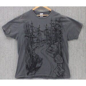 Vintage Humboldt Clothing Shirt Men 2XL Gray Big Forest Graphic Art Y2k Rare
